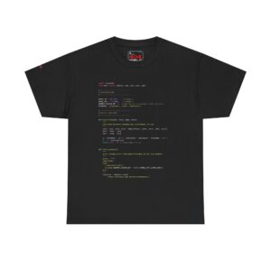 Python Code T-Shirt The Coffee Locator: Dark Mode Python Tee